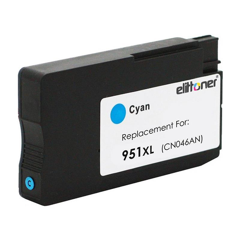 Elittoner HP 951XL Cyan Mavi Yüksek Kapasite Kartuş, OJ8100, OJ8600, CN046AE