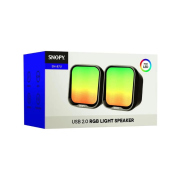 Snopy SN-87U Gaming Hoparlör 2.0 Mini RGB Işıklı 2Wx2CH Siyah USB