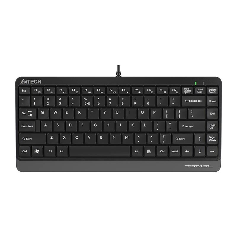 A4 Tech FK11 Q Klavye Usb, Kablolu, MM Mini Gri Siyah