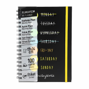 Mynote Smiley Spiralli Defter A5 (17x25) Kraft Kapak, Çizgili, 100 Yaprak