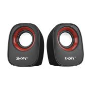 Snopy Hoparlör 1+1 USB Siyah-Kırmızı