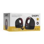 Snopy Hoparlör 1+1 USB Siyah-Kırmızı
