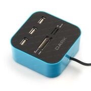 DARK USB MicroSD/SD/MMC/M2/MS PRO DUO Kart Okuyuculu USB Çoklayıcı Mavi - DK-AC-UCR202BL