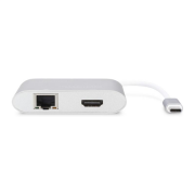 Digitus DA-70847 USB Type-C to USB 3.0 x2 HDMI RJ45 Multiport Dönüştürücü Adaptör