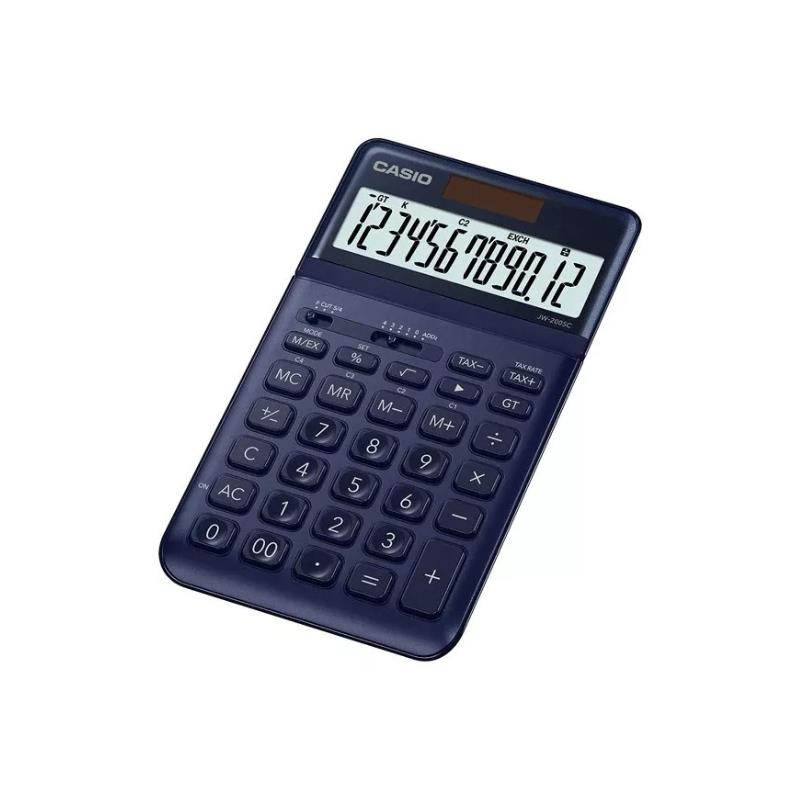 Casio JW-200SC-BU 12 Haneli Masaüstü Hesap Makinesi - Mavi