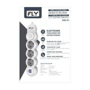 FLY Akım Korumalı Priz 3'lü, 2 Metre, 2 USB 2.1A - 3393-01