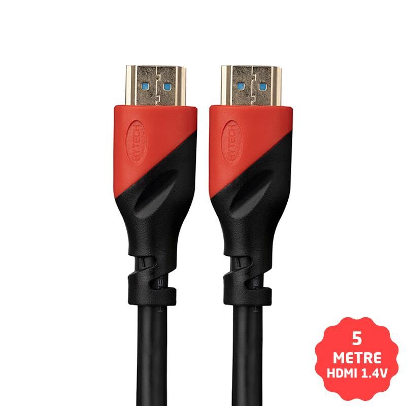 Hytech HDMI Kablo 1.4V 3D Altın Uçlu 5 Metre (HY-HDM5)