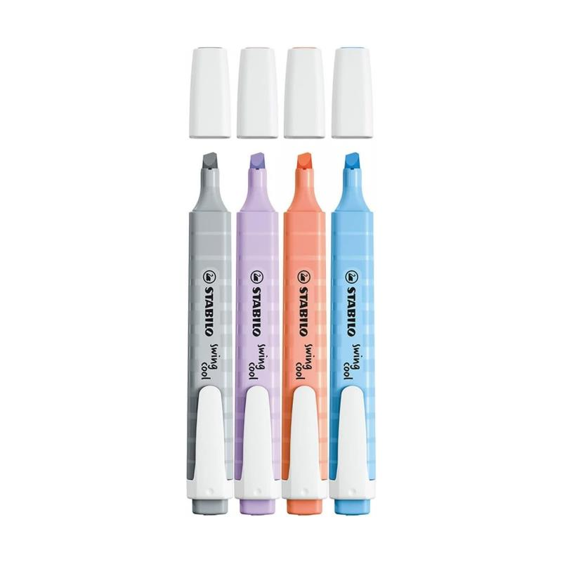 Stabilo Swing Cool Pastel 4'lü Paket Fosforlu Kalem Seti - 275/4-08-2