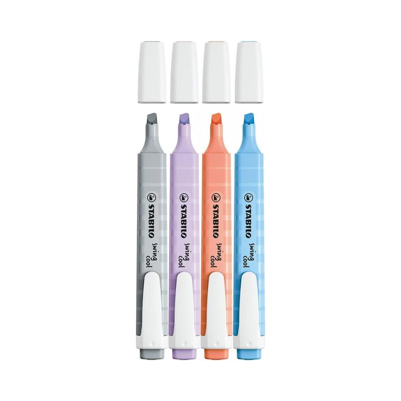 Stabilo Swing Cool Pastel 4'lü Paket Fosforlu Kalem Seti - 275/4-08
