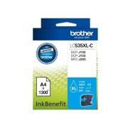Brother LC535XLC Kartuş Orj. - DCP-J105, MFC-J200 (1.3K) Cyan