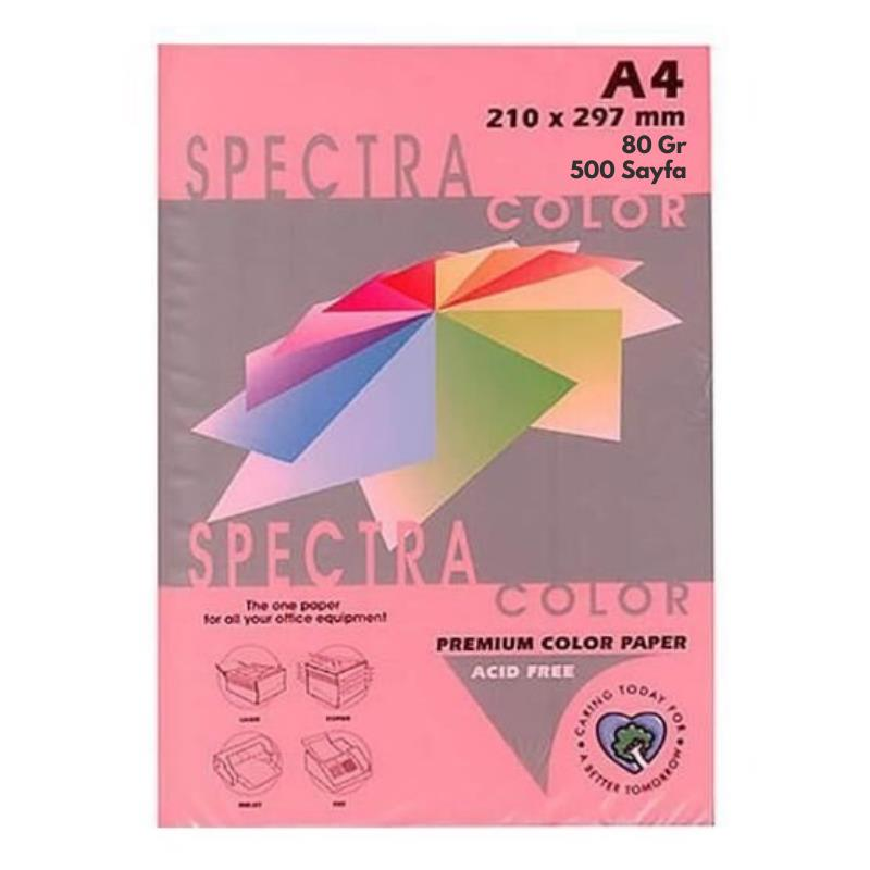Elitstore A4 Renkli Fotokopi Kağıdı 80 gr 1 Paket 500 Yaprak - Fosforlu Pembe