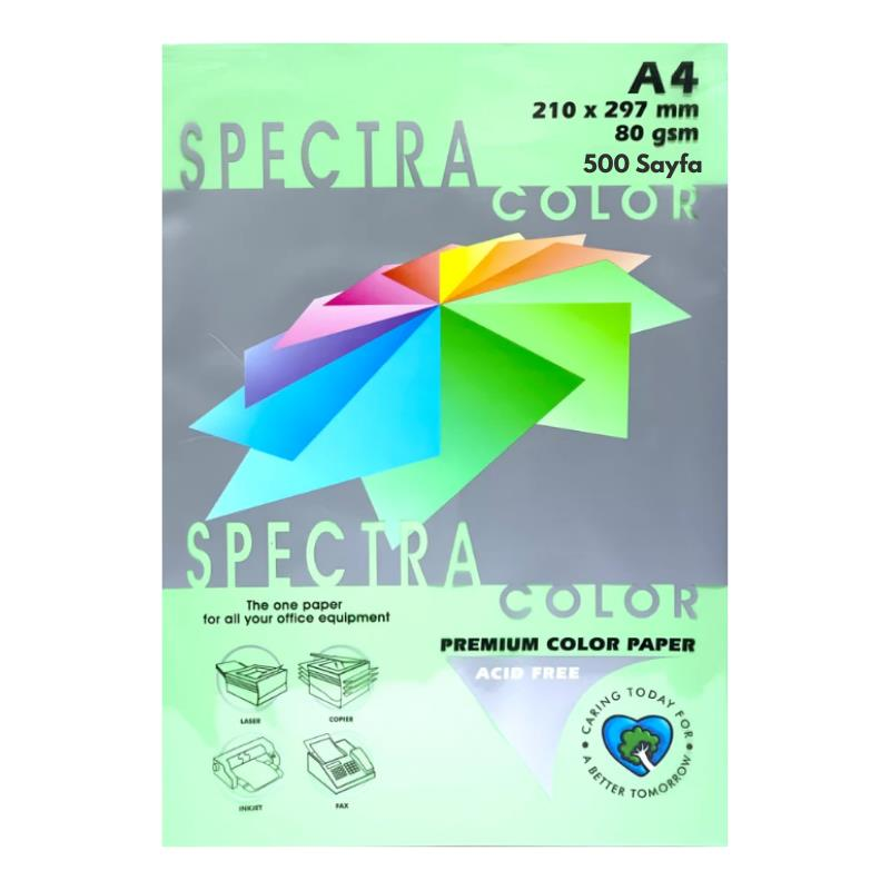 Elitstore A4 Renkli Fotokopi Kağıdı 80 gr 1 Paket 500 Yaprak - Açık Yeşil