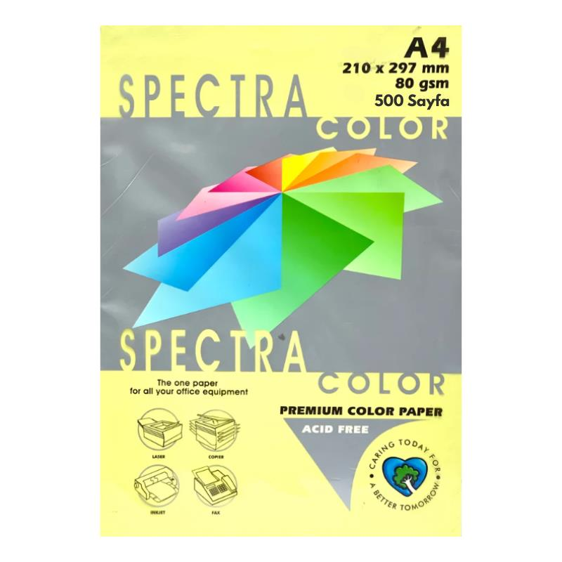 Elitstore A4 Renkli Fotokopi Kağıdı 80 gr 1 Paket 500 Yaprak - Sarı