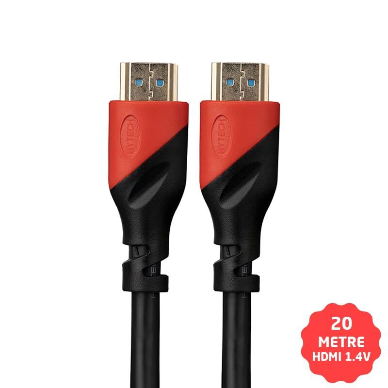 Hytech HDMI Kablo 1.4V 3D Altın Uçlu 20 Metre (HY-HDM20)