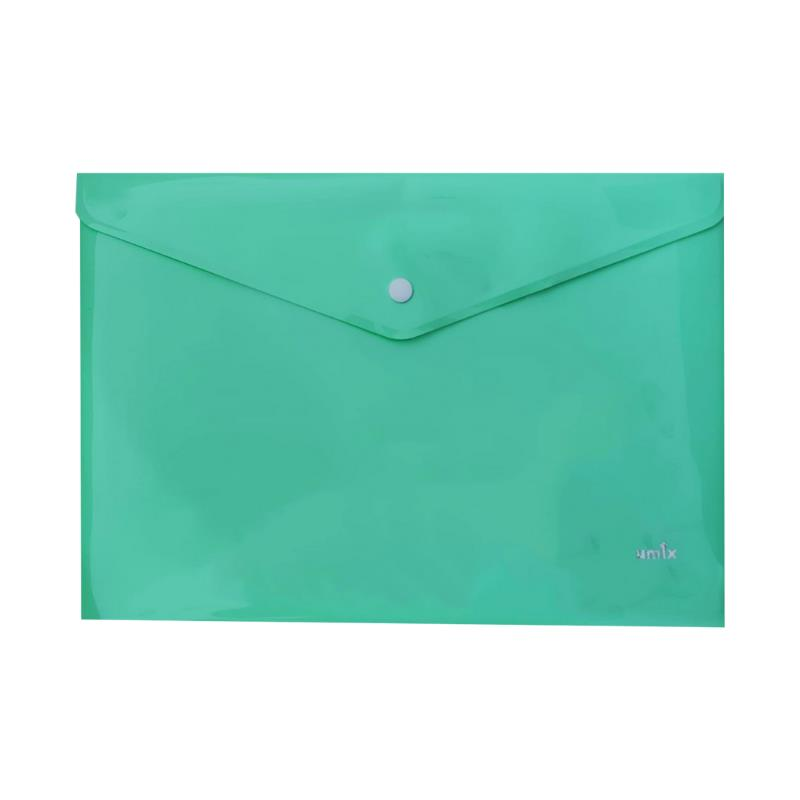 Umix Çıtçıtlı Dosya A4 Pastel Yeşil - Eco (12 Adet)