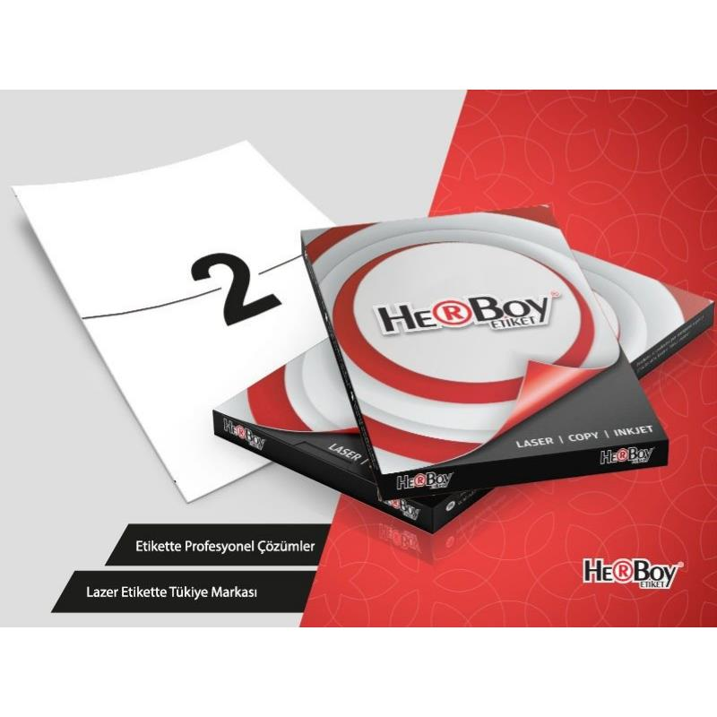 Herboy HB-1102 Beyaz Lazer Etiket A4, 210mm x 148,5mm