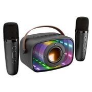 Mikado MD-57BT Endless 5W Siyah TF + USB + AUX + BT Destekli 2 Wireless Karaoke Mikrofon 1200mAh