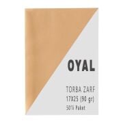 Elitstore Kraft Torba Zarf 17 cm x 25 cm (17x25) 90 Gr 50'li Paket