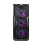 AIGO AQUARIUS Mesh 650W 80+ ARGB Mid Tower Kasa, L17 ARGB Reverse Fans x3, REAR: L17 ARGB fans x1