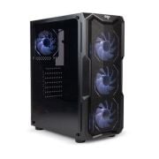AIGO AQUARIUS Mesh 650W 80+ ARGB Mid Tower Kasa, L17 ARGB Reverse Fans x3, REAR: L17 ARGB fans x1