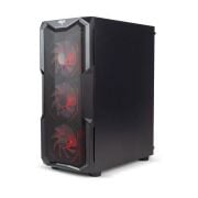 AIGO AQUARIUS Mesh 650W 80+ ARGB Mid Tower Kasa, L17 ARGB Reverse Fans x3, REAR: L17 ARGB fans x1