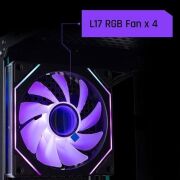 AIGO AQUARIUS Mesh 650W 80+ ARGB Mid Tower Kasa, L17 ARGB Reverse Fans x3, REAR: L17 ARGB fans x1