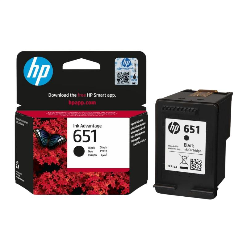 HP 651 Black Siyah Kartuş C2P10AE, Deskjet 5645, 5575, OfficeJet 202