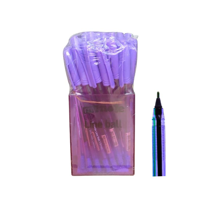 Mynote Line Ball 50'li PP Kutu Neon Mor