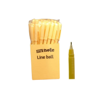 Mynote Line Ball 50'li PP Kutu Neon Turuncu