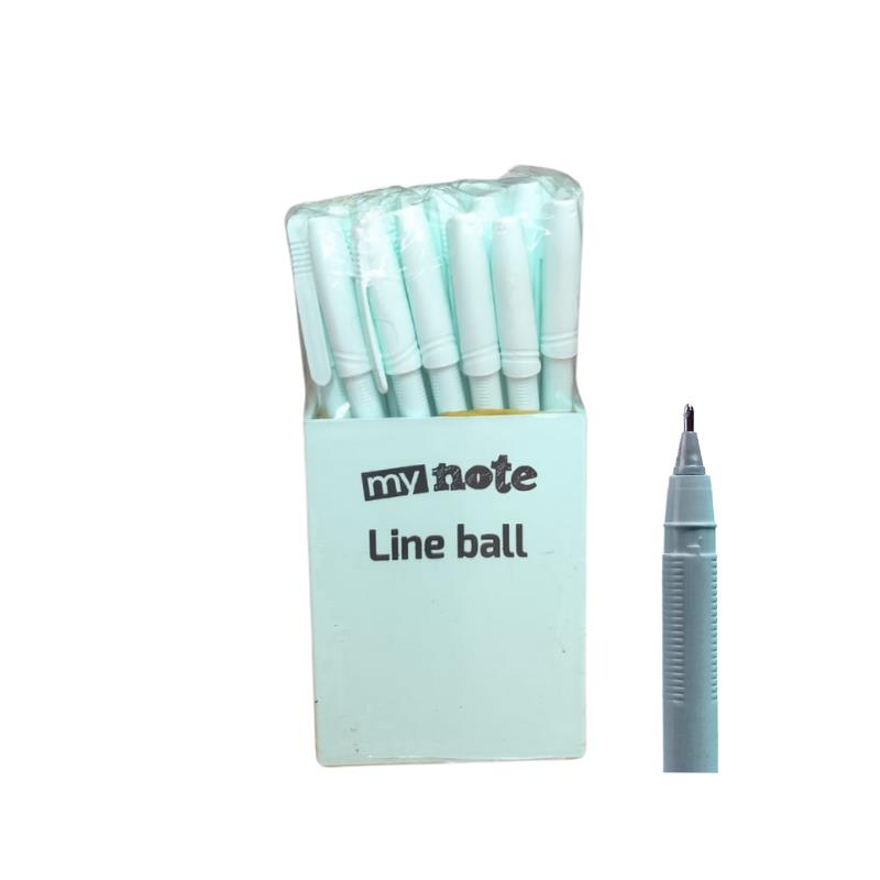 Mynote Line Ball 50'li PP Kutu Pastel Yeşil