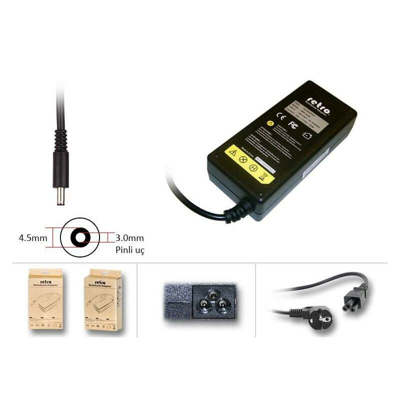 RETRO Notebook Adaptör 19.5V 3.34A 65W (4.5x3.0) DELL