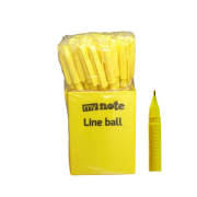 Mynote Line Ball 50'li PP Kutu Pastel Sarı