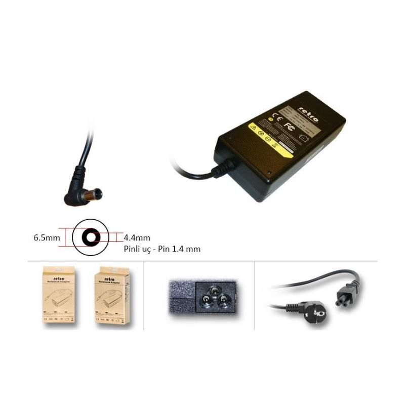 RETRO Notebook Adaptör 19.5V 3.9A 76W Pinli Uç (5.5 x 4.4 x 1.4) Sony - RNA-SN05