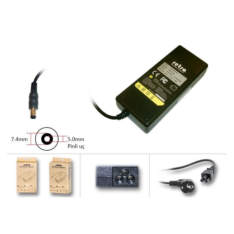 RETRO Notebook Adaptör 19V 4.74A 90W (7.4x5.0) HP / RPA-AC308 (RNA-HC03)