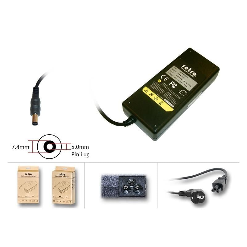 RETRO Notebook Adaptör 19V 4.74A 90W (7.4x5.0) HP / RPA-AC308 (RNA-HC03)