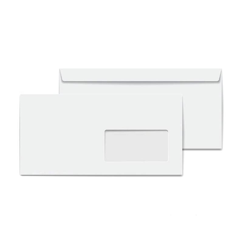Elitstore Diplomat Zarf Beyaz Pencereli Silikonlu 110 gr. 10.5 cm x 24 cm 100'lü Paket