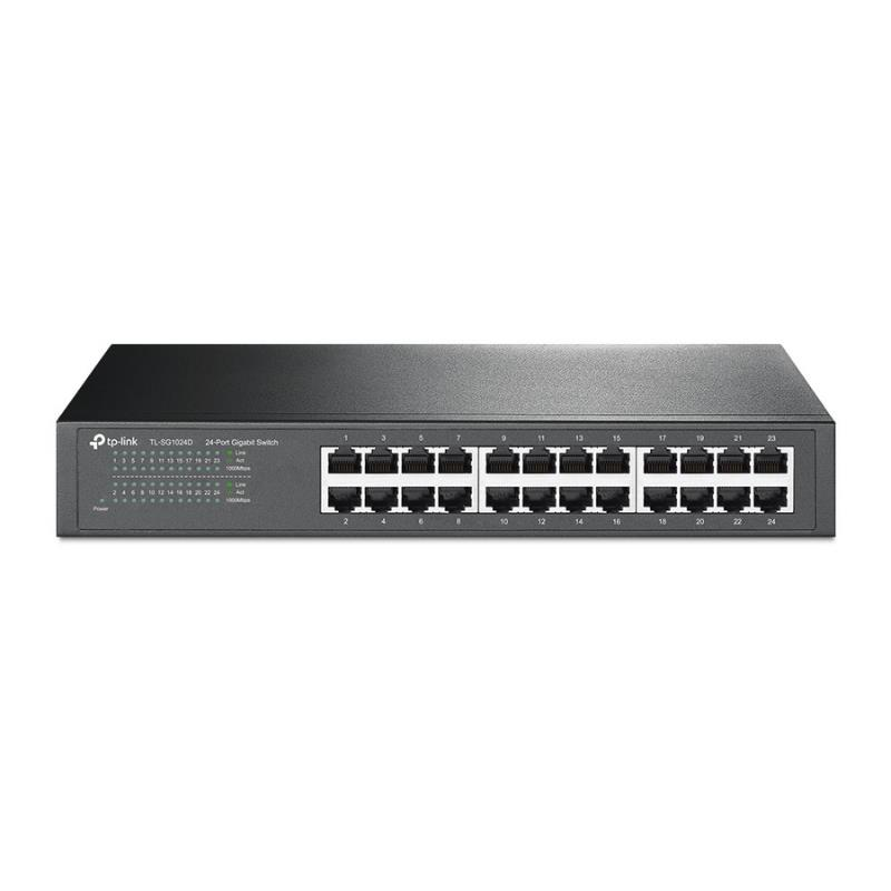 Tp-Link TL-SG1024D - 24 Port 10/100/1000 Mbps Gigabit Switch, Rack Mount
