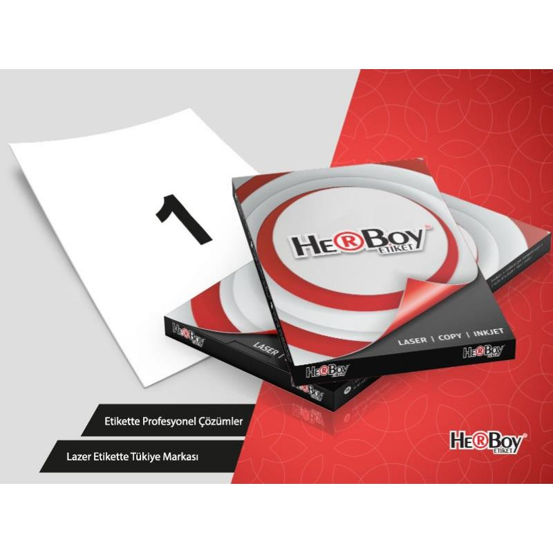 Herboy HB-1000 Beyaz Lazer Etiket A4, 210mm x 297mm