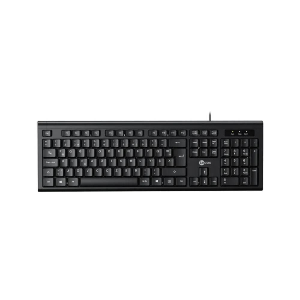 Lenovo Lecoo KB101 USB Kablolu Klavye F Siyah