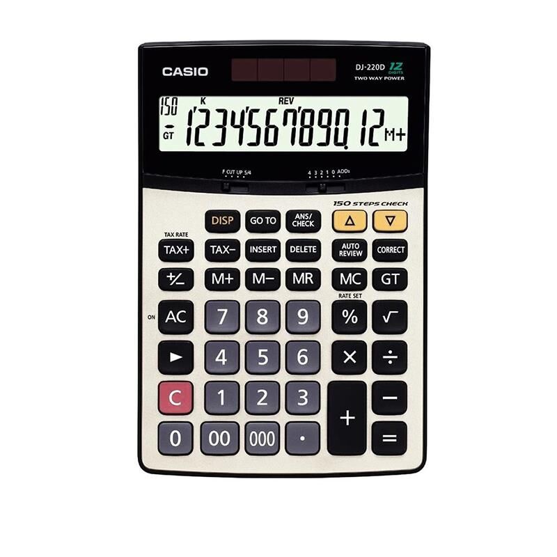 Casio DJ-220D Masaüstü Hesap Makinesi 12 Hane