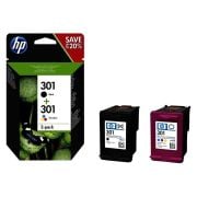 HP 301 Black/Color Siyah/Renkli Multi Paket N9J72AE