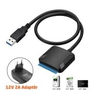 Elitstore USB 3.0 to SATA 3.5'' HDD KABLO + 12V Adaptör