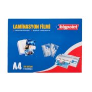 Bigpoint BP694-100 Laminasyon Filmi A4 100 Mikron 100'lü Kutu