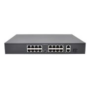 Videopark VP-16P-2UPG 16 Port Poe + 2 Port Gbit Uplink 300W Poe Swıtch Dahili Power