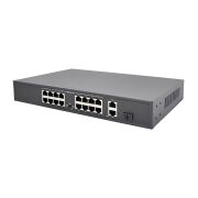 Videopark VP-16P-2UPG 16 Port Poe + 2 Port Gbit Uplink 300W Poe Swıtch Dahili Power