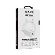 S-link SL-EC62PD Hızlı Ev Şarj Adaptörü PD lightning iphone Kablolu 20W PD3.0+QC4.0