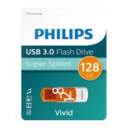 PHILIPS 128GB USB Bellek, 3.0 Vivid Turuncu/Beyaz - FM12FD00B/00