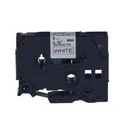 Elitrulo Brother P-Touch 9HGE221, HGE-221, Beyaz Etikete Siyah (9mm x 8m)