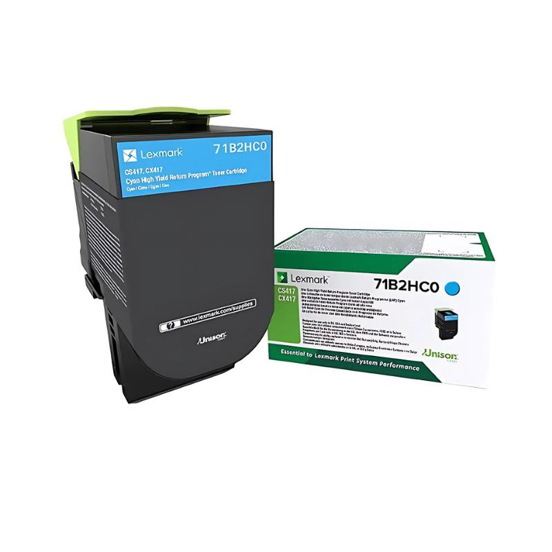 Lexmark 71B50C0 Toner Orj. CS317, CS417, CS517, CX317, CX417, CX517 - Cyan (2.3K)