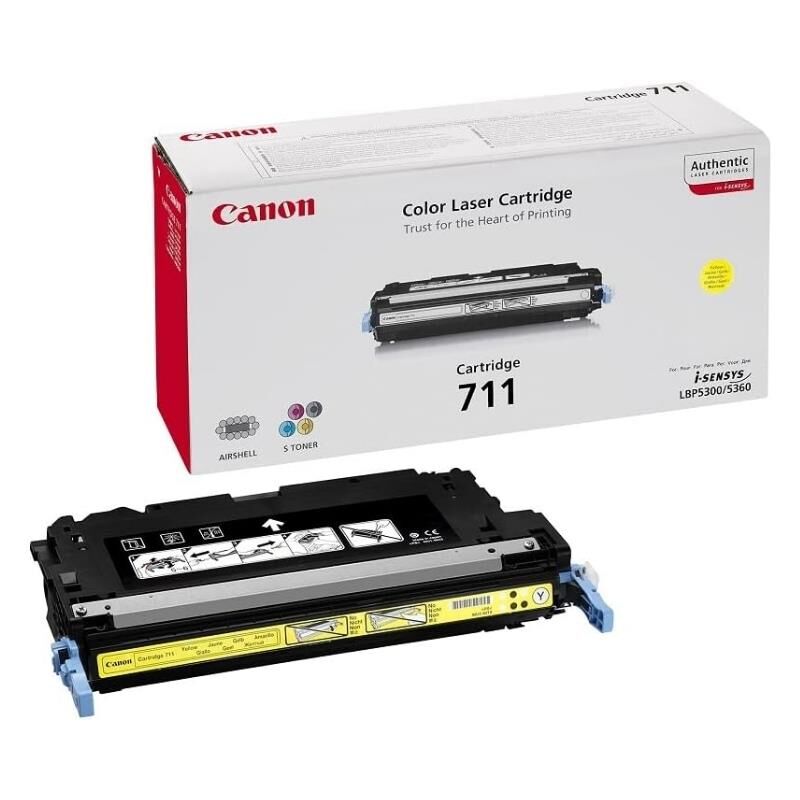 Canon CRG-711Y Yellow Sarı Toner Orj. LBP5300, 5360, MF8450, 9130, 9170, 9220, 9280 (6K)